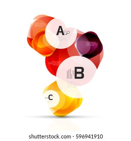 Shiny abstract elements. Vector template background for print workflow layout, diagram, number options or web design banner