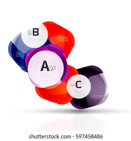 Shiny abstract elements. Vector template background for print workflow layout, diagram, number options or web design banner