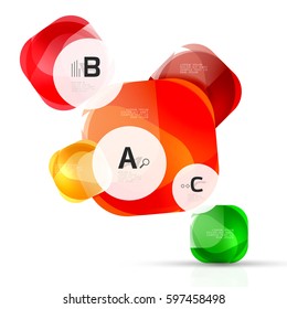 Shiny abstract elements. Vector template background for print workflow layout, diagram, number options or web design banner