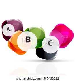 Shiny abstract elements. Vector template background for print workflow layout, diagram, number options or web design banner