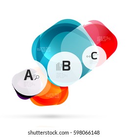 Shiny abstract elements. Vector template background for print workflow layout, diagram, number options or web design banner