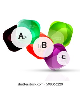 Shiny abstract elements. Vector template background for print workflow layout, diagram, number options or web design banner