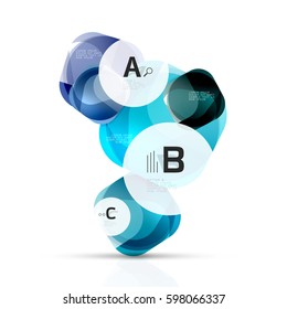 Shiny abstract elements. Vector template background for print workflow layout, diagram, number options or web design banner