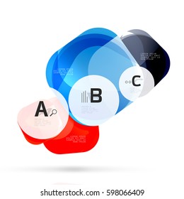 Shiny abstract elements. Vector template background for print workflow layout, diagram, number options or web design banner