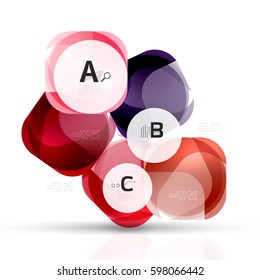 Shiny abstract elements. Vector template background for print workflow layout, diagram, number options or web design banner