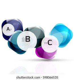 Shiny abstract elements. Vector template background for print workflow layout, diagram, number options or web design banner