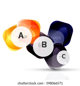 Shiny abstract elements. Vector template background for print workflow layout, diagram, number options or web design banner