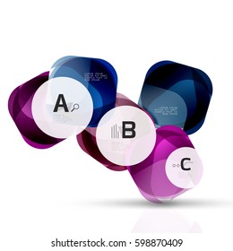 Shiny abstract elements. Vector template background for print workflow layout, diagram, number options or web design banner