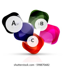 Shiny abstract elements. Vector template background for print workflow layout, diagram, number options or web design banner