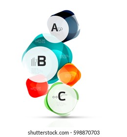 Shiny abstract elements. Vector template background for print workflow layout, diagram, number options or web design banner