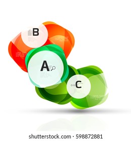 Shiny abstract elements. Vector template background for print workflow layout, diagram, number options or web design banner