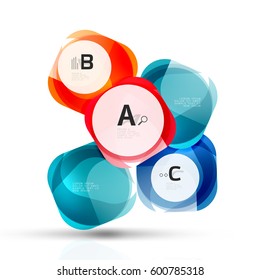 Shiny abstract elements. Vector template background for print workflow layout, diagram, number options or web design banner