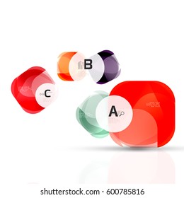 Shiny abstract elements. Vector template background for print workflow layout, diagram, number options or web design banner