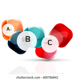 Shiny abstract elements. Vector template background for print workflow layout, diagram, number options or web design banner