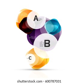 Shiny abstract elements. Vector template background for print workflow layout, diagram, number options or web design banner