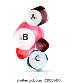 Shiny abstract elements. Vector template background for print workflow layout, diagram, number options or web design banner