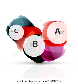 Shiny abstract elements. Vector template background for print workflow layout, diagram, number options or web design banner