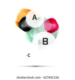 Shiny abstract elements. Vector template background for print workflow layout, diagram, number options or web design banner