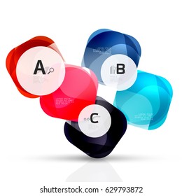 Shiny abstract elements. Vector template background for print workflow layout, diagram, number options or web design banner