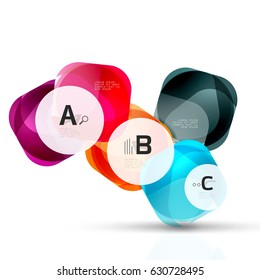 Shiny abstract elements. Vector template background for print workflow layout, diagram, number options or web design banner