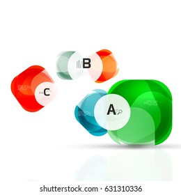 Shiny abstract elements. Vector template background for print workflow layout, diagram, number options or web design banner