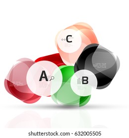 Shiny abstract elements. Vector template background for print workflow layout, diagram, number options or web design banner