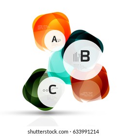 Shiny abstract elements. Vector template background for print workflow layout, diagram, number options or web design banner