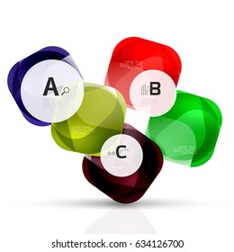 Shiny abstract elements. Vector template background for print workflow layout, diagram, number options or web design banner