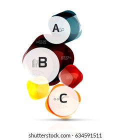 Shiny abstract elements. Vector template background for print workflow layout, diagram, number options or web design banner