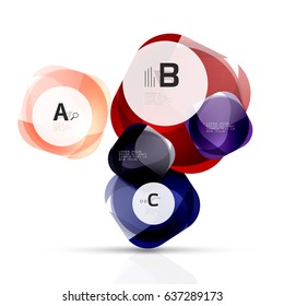 Shiny abstract elements. Vector template background for print workflow layout, diagram, number options or web design banner