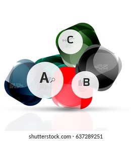 Shiny abstract elements. Vector template background for print workflow layout, diagram, number options or web design banner