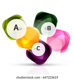 Shiny abstract elements. Vector template background for print workflow layout, diagram, number options or web design banner