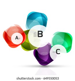 Shiny abstract elements. Vector template background for print workflow layout, diagram, number options or web design banner