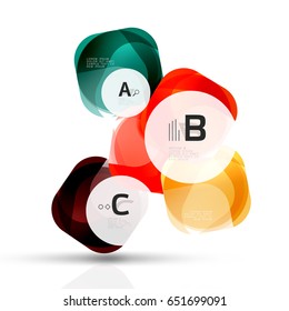 Shiny abstract elements. Vector template background for print workflow layout, diagram, number options or web design banner