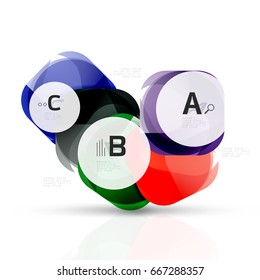 Shiny abstract elements. Vector template background for print workflow layout, diagram, number options or web design banner