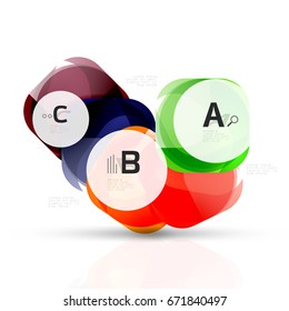 Shiny abstract elements. Vector template background for print workflow layout, diagram, number options or web design banner