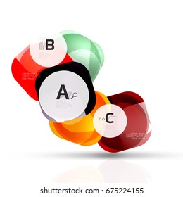 Shiny abstract elements. Vector template background for print workflow layout, diagram, number options or web design banner