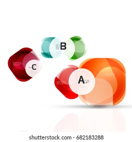 Shiny abstract elements. Vector template background for print workflow layout, diagram, number options or web design banner