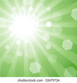 Shiny Abstract Green Background