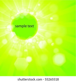 Shiny Abstract Green Background Whit Text Space