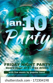 Shiny Abstract night club flyer