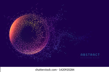 Shiny Abstract particle background with colorful color. Modern and Creative design in EPS10 vector illustration.