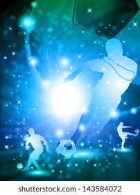 Shiny abstract soccer background eps10 vector illustration