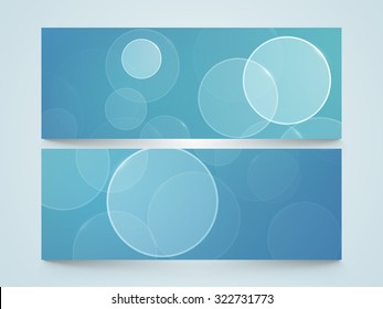 Shiny abstract website header or banner set for your business.