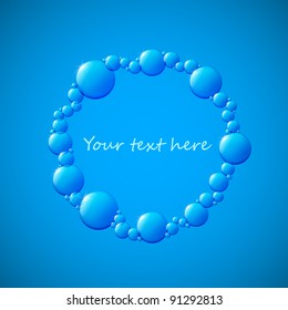 Shiny air bubble in water. 
Vector art.