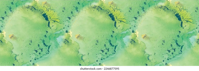 Shiny Alcohol Ink Watercolor. Blue Marble Background. Luxury Water Color Canvas. Marble Green Vector Ink. Gold Ink Paint. Geode Elegant Glitter. Foil Seamless Watercolor. Luxury Seamless Template.