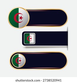 Shiny Algeria Flag Banners Set