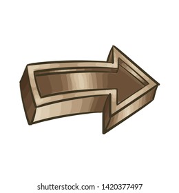 Shiny Arrow Pointing Right Vector Illustration