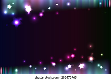 Shiny aurora light in night abstract background