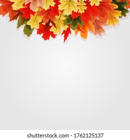 Shiny Autumn Leaves Banner Background. Vector Illustration EPS10